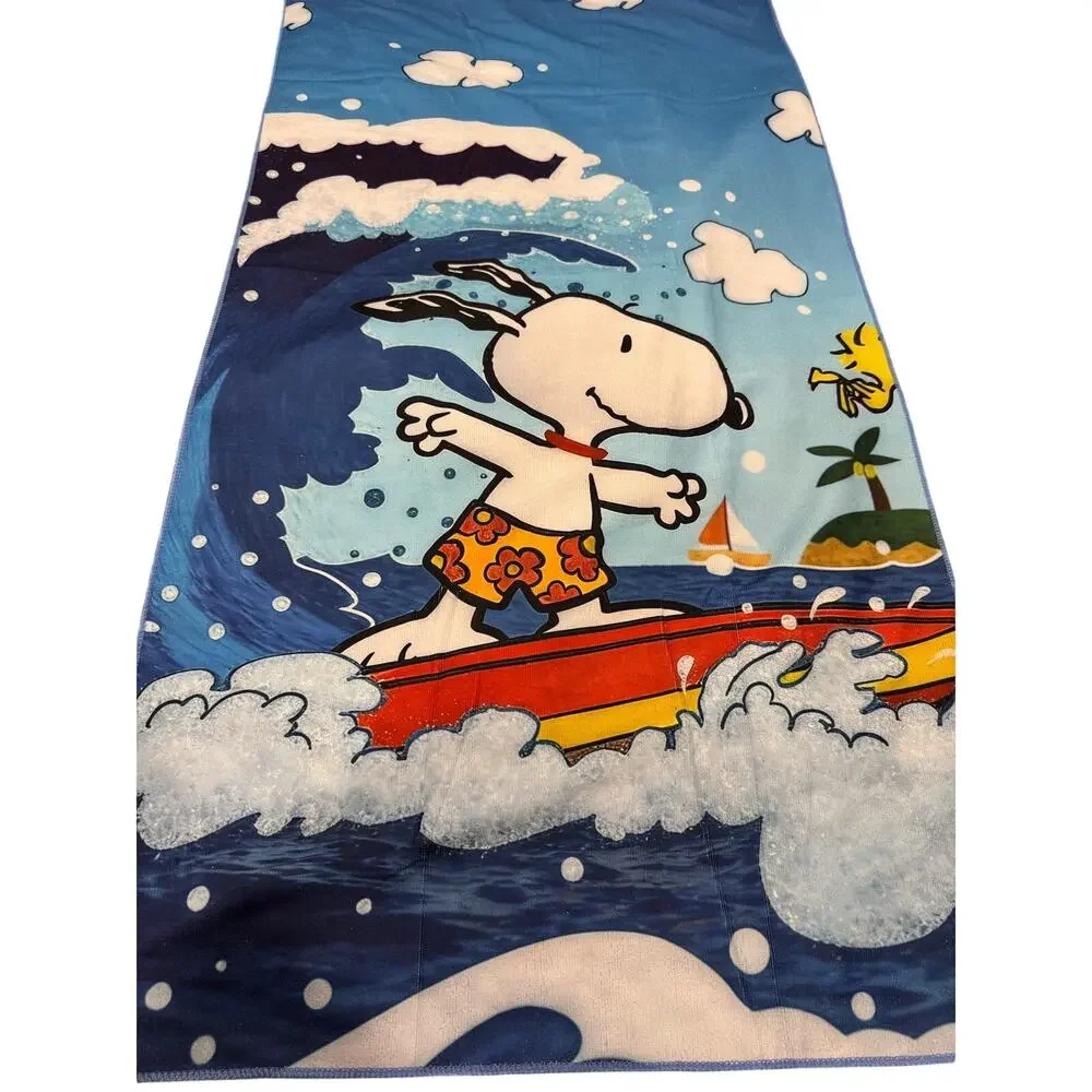 Snoopy peanuts surfing beach towel